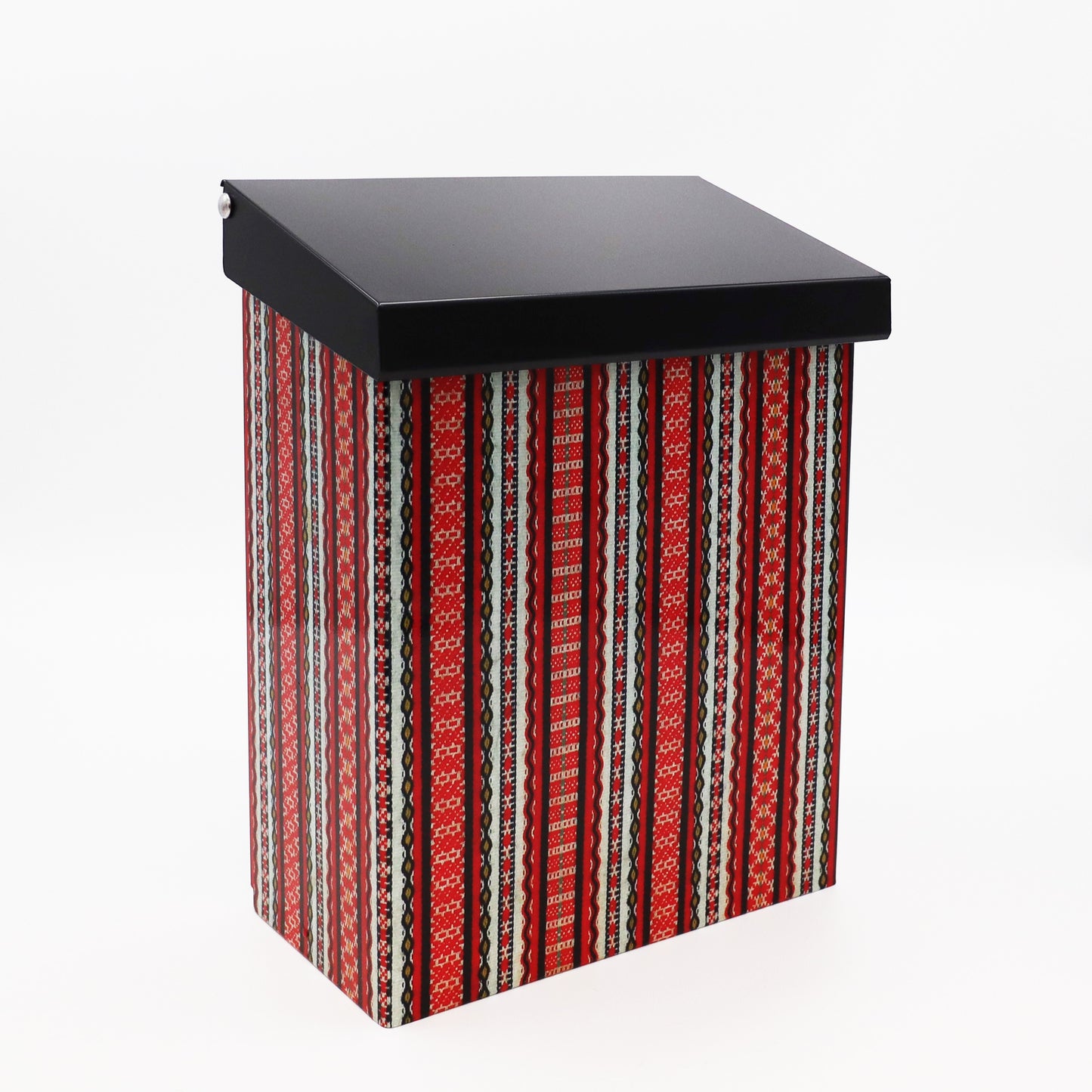 Brevlåda Tina med dalainspirerat mönster, röd.