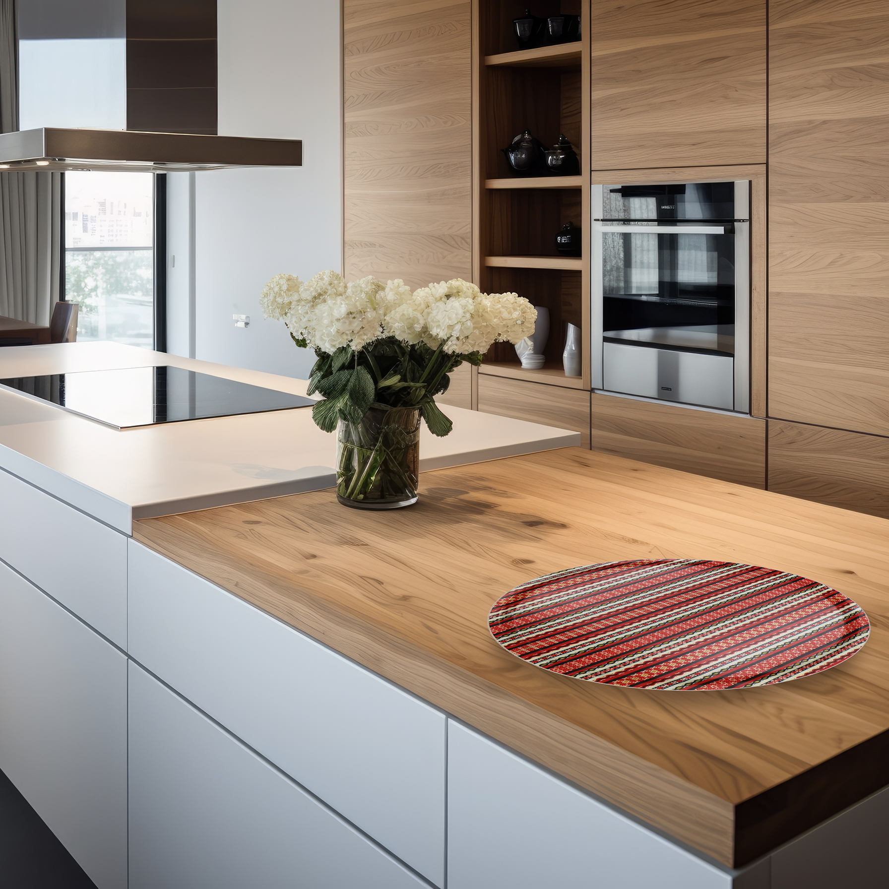 Bricka Tina med stilrent mönster från Dalarna